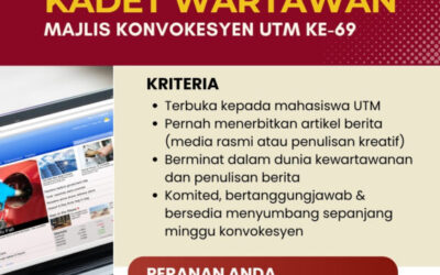 Poster hebahan pencarian wartawan Majlis Konvokesyen ke-69 UTM